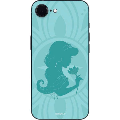 Disney Aladdin Princess Jasmine Silhouette Flower iPhone 16e Skin
